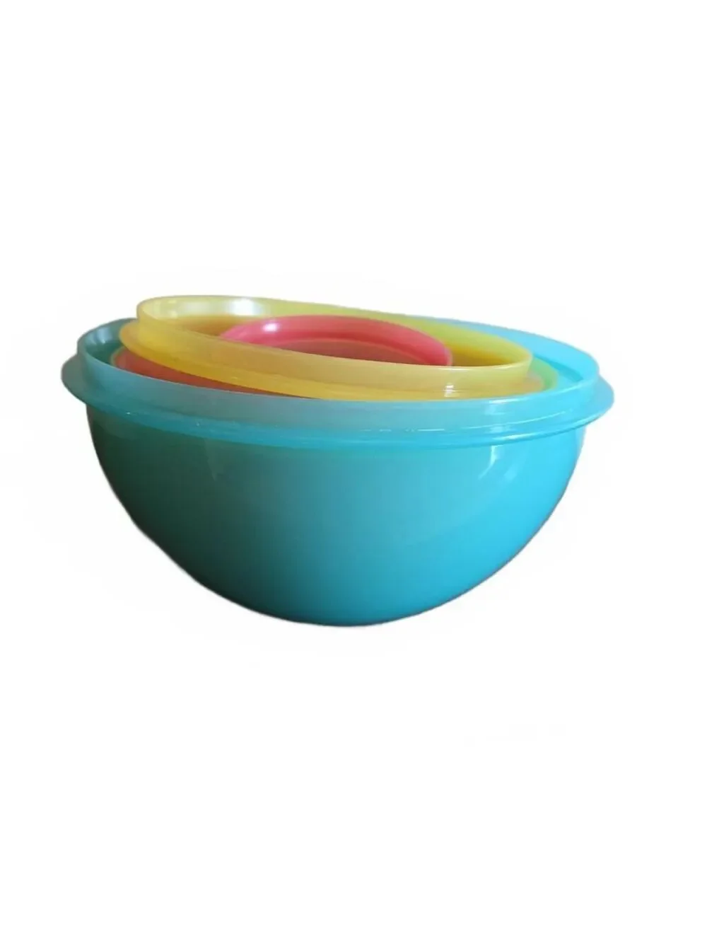 6 Vintage Tupperware Pastel Nesting Mixing Bowls Retro Color